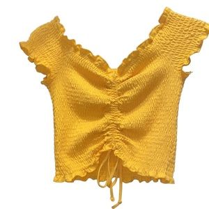 Yellow Ruched Top